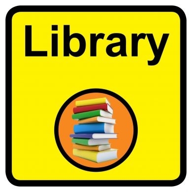 Library sign - 300mm x 300mm